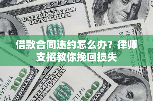 武汉借款合同违约怎么办？律师支招教你挽回损失