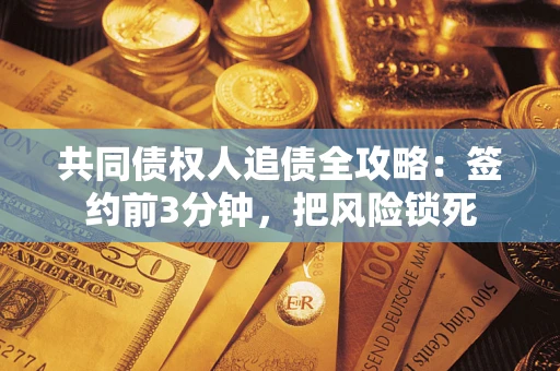 武汉共同债权人追债全攻略：签约前3分钟，把风险锁死