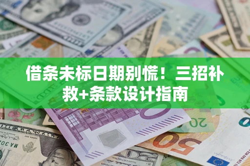 武汉借条未标日期别慌!三招补救+条款设计指南 武汉借条未标日期别慌!三招补救+条款设计指南